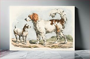 Πίνακας, Illustration of two hunting dogs from Sporting Sketches (1817-1818) by Henry Alken (1784-1851)