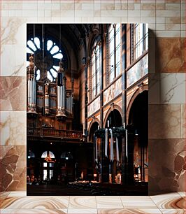 Πίνακας, Interior of a Grand Cathedral Εσωτερικό ενός μεγάλου καθεδρικού ναού