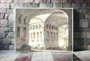 Πίνακας, Interior with large arches and beds? by Aron Wallick