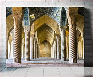 Πίνακας, Intricate Interior of Historic Mosque Περίπλοκο εσωτερικό του ιστορικού τζαμιού