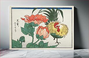 Πίνακας, Japanese chicken and flowers (1862) vintage woodblock prints by Utagawa Hiroshige