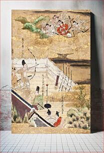 Πίνακας, Japanese fragment from Tengu zōshi emaki (15th century) vintage ink and color on paper