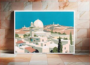 Πίνακας, Jerusalem (1929) chromolithograph art by Frank Newbould