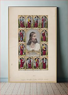 Πίνακας, Jesus: and the twelve apostles El Señor y sus disipulos (1847) by N. Currier