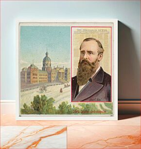 Πίνακας, John C. New, The Indianapolis Journal, from the American Editors series (N35) for Allen & Ginter Cigarettes