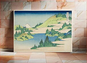 Πίνακας, Katsushika Hokusai's mountain landscape, Japanese illustration