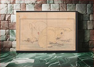 Πίνακας, Katsushika Hokusai's rabbit