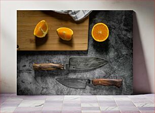 Πίνακας, Kitchen Scene with Oranges and Knives Σκηνή κουζίνας με πορτοκάλια και μαχαίρια