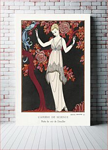 Πίνακας, L'Arbre de science: Robe du soir de Doeuillet (1914) by George Barbier