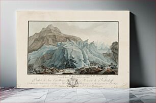 Πίνακας, La lutschinen sortant du glacier infèrieur du grindelwald, Charlesmelchior Descourtis