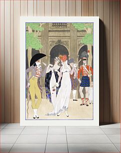 Πίνακας, La Merveilleuse au Palais Royal (1921) by George Barbier