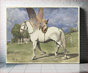 Πίνακας, Landscape · animal depiction · historical narration · mythological representation · Pegasus, the winged horse · cupids: 'amores', 'amoretti', 'putti' (+ non-aggressive, friendly or neutral ac