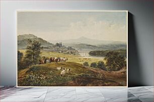 Πίνακας, Landscape with a Bridge, Hay-on-Wye by David Cox (1783–1859)