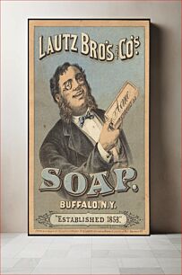 Πίνακας, Lautz Bro's and Co.'s Soaps, Buffalo, N. Y. "Established 1853."