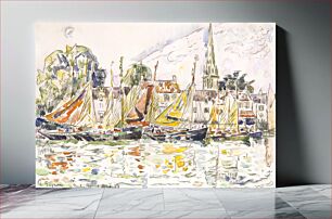 Πίνακας, Le Pouliguen: Fishing Boats (1928) by Paul Signac