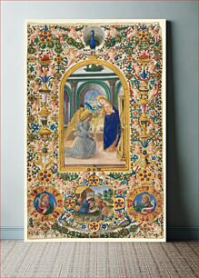 Πίνακας, Leaf from a Book of Hours: Annunciation, Nativity and Two Prophets (ca. 1485)