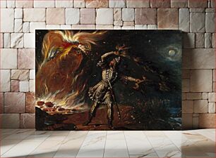 Πίνακας, Lemminkäinen and the fiery eagle, 1867, by Robert Wilhelm Ekman