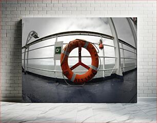 Πίνακας, Life Ring on Ship Deck Δαχτυλίδι ζωής στο κατάστρωμα του πλοίου