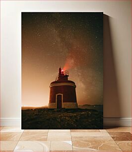 Πίνακας, Lighthouse Under Starry Sky Φάρος κάτω από τον έναστρο ουρανό