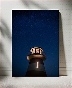 Πίνακας, Lighthouse Under Starry Sky Φάρος κάτω από τον έναστρο ουρανό