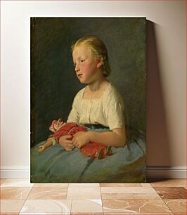 Πίνακας, Little girl with a doll, Gyula Benczúr