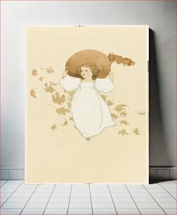 Πίνακας, Little girl with leaves