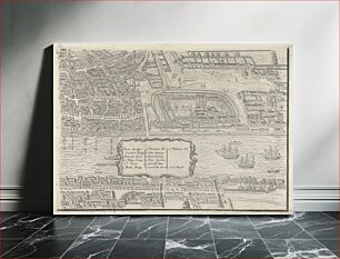 Πίνακας, Londinum Antique, this plan shows the ancient extent of the famous cities of London and Westminster as it was near the begining of the Reign of Queen Elizabeth (8 sheets) Vertue, Soc