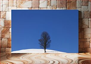 Πίνακας, Lone Tree in Snow Μοναχικό Δέντρο στο Χιόνι