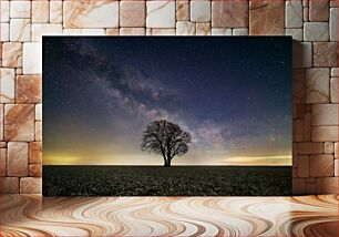 Πίνακας, Lone Tree Under a Starry Sky Μοναχικό δέντρο κάτω από έναν έναστρο ουρανό