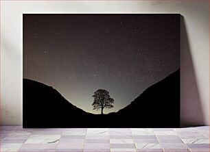 Πίνακας, Lone Tree Under Starry Sky Μοναχικό δέντρο κάτω από τον έναστρο ουρανό