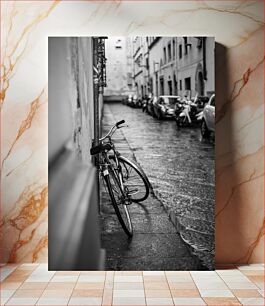 Πίνακας, Lonely Bike on a Rainy Street Lonely Bike on a Rainy Street