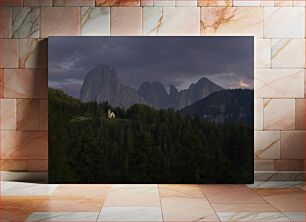 Πίνακας, Lonely Church in the Mountains Μοναχική Εκκλησία στα Βουνά