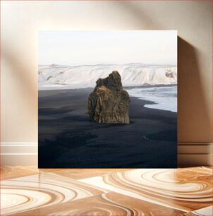 Πίνακας, Lonely Rock in Winter Landscape Lonely Rock σε χειμερινό τοπίο