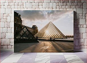 Πίνακας, Louvre Museum at Sunset Μουσείο του Λούβρου στο ηλιοβασίλεμα