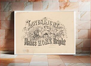 Πίνακας, Loves light makes home bright (1874) by Currier & Ives