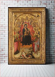 Πίνακας, Madonna and Child Enthroned with Saint John the Evangelist, Saint Peter, Saint Agnes, Saint Catherine of Alexandria, Saint Lucy, an Unidentified Female Saint, Saint Paul, and Saint John the Baptist, with Eve and