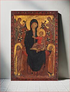 Πίνακας, Madonna and Child with Saint John the Baptist, Saint Peter, and Two Angels (ca. 1290) by Tuscan 13th Century