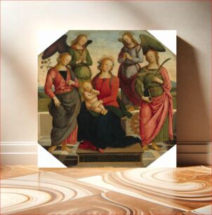 Πίνακας, Madonna and Child with Two Angels, Saint Rose, and Saint Catherine of Alexandria (early 16th century) by School of Perugino