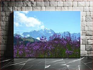 Πίνακας, Majestic Mountain with Lavender Field Majestic Mountain with Lavender Field