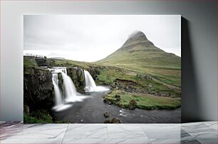 Πίνακας, Majestic Waterfall by Mountain Majestic Waterfall by Mountain