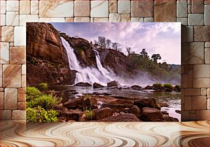 Πίνακας, Majestic Waterfall in Nature Μεγαλοπρεπής Καταρράκτης στη Φύση