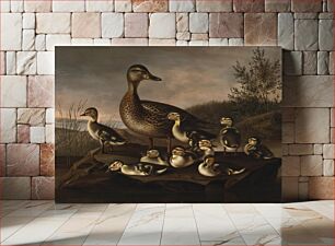 Πίνακας, Mallard ducklings, 1841, Magnus Von Wright