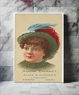 Πίνακας, Marion Everett, from World's Beauties, Series 2 (N27) for Allen & Ginter Cigarettes