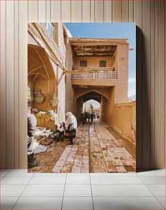 Πίνακας, Market Alley in Historical Town Αγορά Σοκάκι στην Ιστορική Πόλη