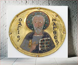 Πίνακας, Medallion with Saint Matthew from an Icon Frame, Byzantine