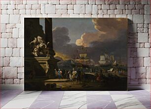 Πίνακας, Mediterranean harbour scene, 1600 - 1699, Johann Georg Stuhr