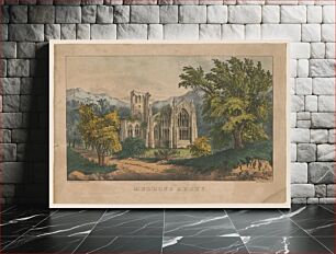 Πίνακας, Melrose Abbey between 1856 and 1907 by Currier & Ives