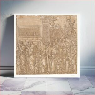 Πίνακας, Men, women and children in procession by Andrea Andreani, Bernardo Malpizzi and Andrea Mantegna