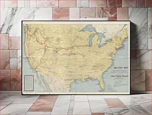 Πίνακας, Military map of the United States of America showing location of all forces in training