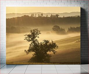 Πίνακας, Misty Landscape at Sunrise Misty Landscape at Sunrise